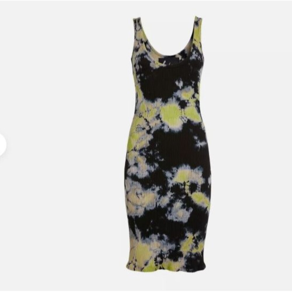 LA DETRESSE Gigi Tie Dye Cotton Blend Scoop Neck Ribbed Dress Size S NWT